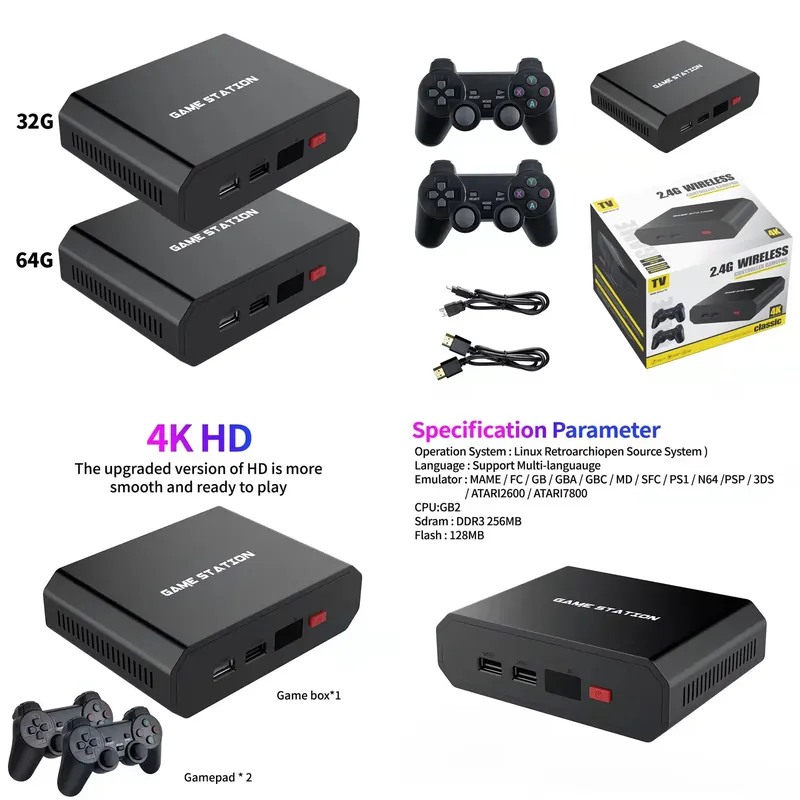 Gaming Accessories - Consola de Videojuegos HD M8plus, Caja