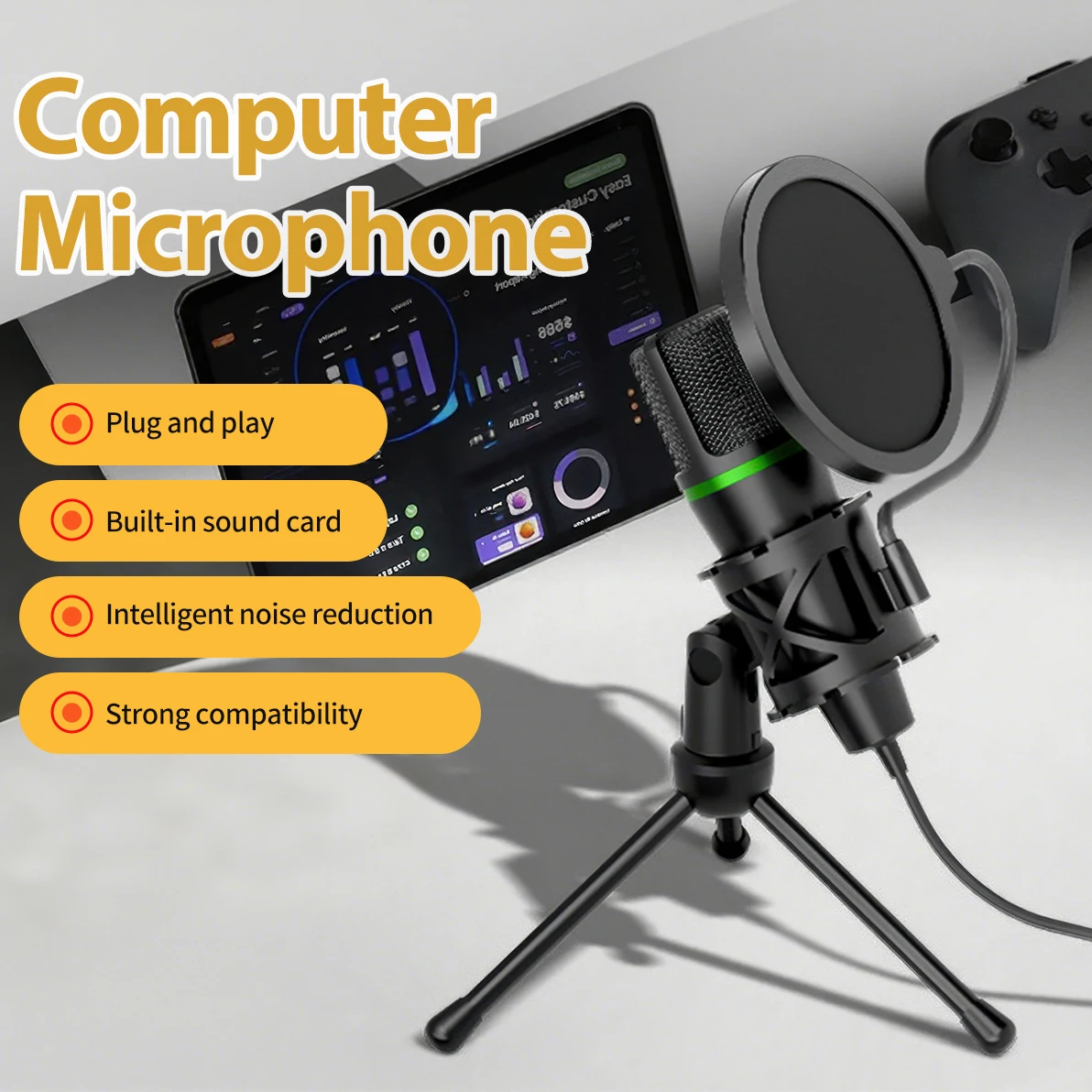 Micrófono condensador con cabl - Gaming Accessories Rgb reseña y precio