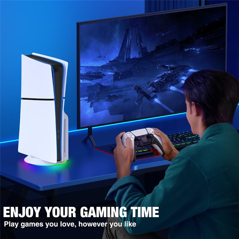 Soporte vertical AED7 con luz  - Gaming Accessories Rgb reseña y precio